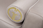 Диван Garda Decor Мадрид Память (Madrid Memory) с кантом трехм. без мех.,велюр бежевый Colt021+Colt030