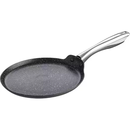 Сковорода для блинов «Уитфорд» алюм.литой,сталь нерж. 450мл D=220,H=15мм черный,металлич
