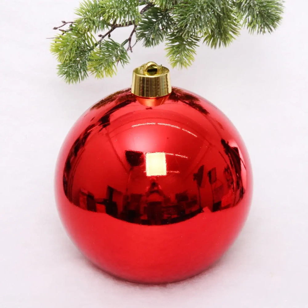 Новогодний шар 25 см «Глянец», красный