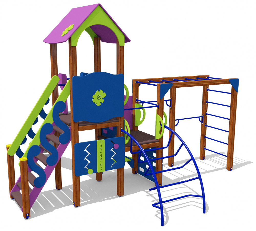 Игровой комплекс для детей 4-6 лет для уличной площадки