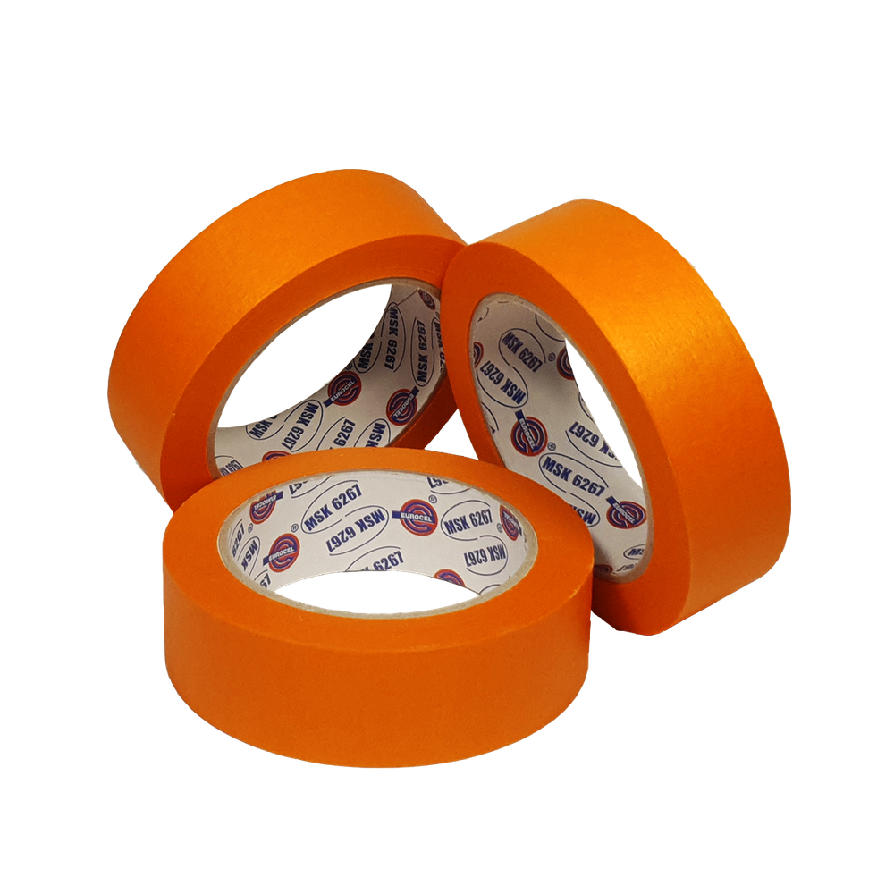 EUROCEL Маскирующая лента "MSK 62 67", ОРАНЖЕВАЯ,  25мм * 40м