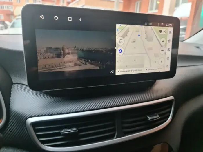 Магнитола для Hyundai Tucson 2018-2021 (рамка под 9") - Teyes LUX ONE ROUND монитор 12.3" 2K QLED на Android 10, Быстрая, CarPlay, 4G SIM-слот