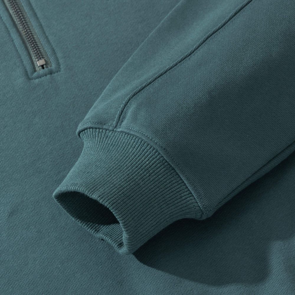 Худи YMKASHIX PUFF Half Zip Серо-Зеленый