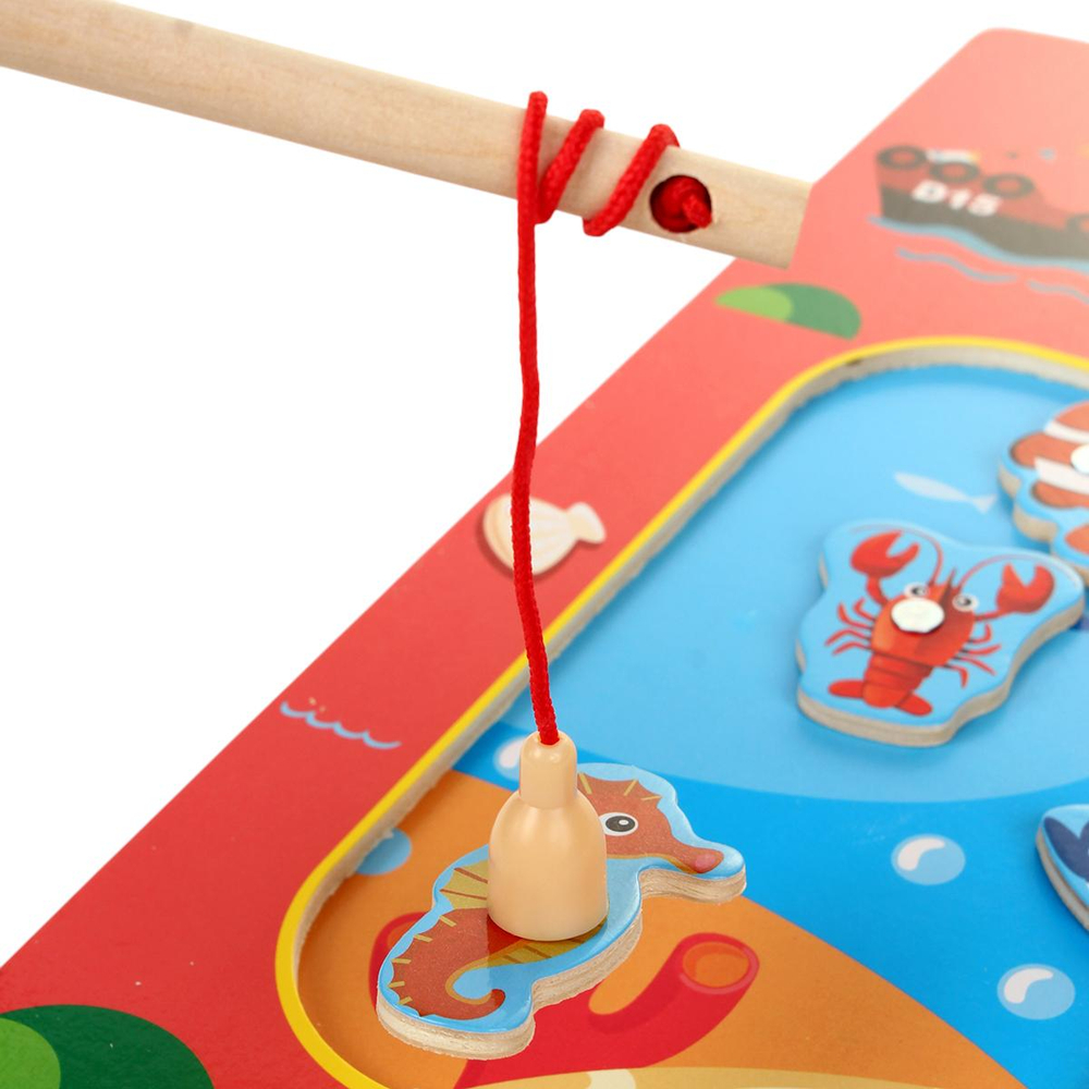 Развивающая игрушка деревянная Рыбалка магнитная, C-41816