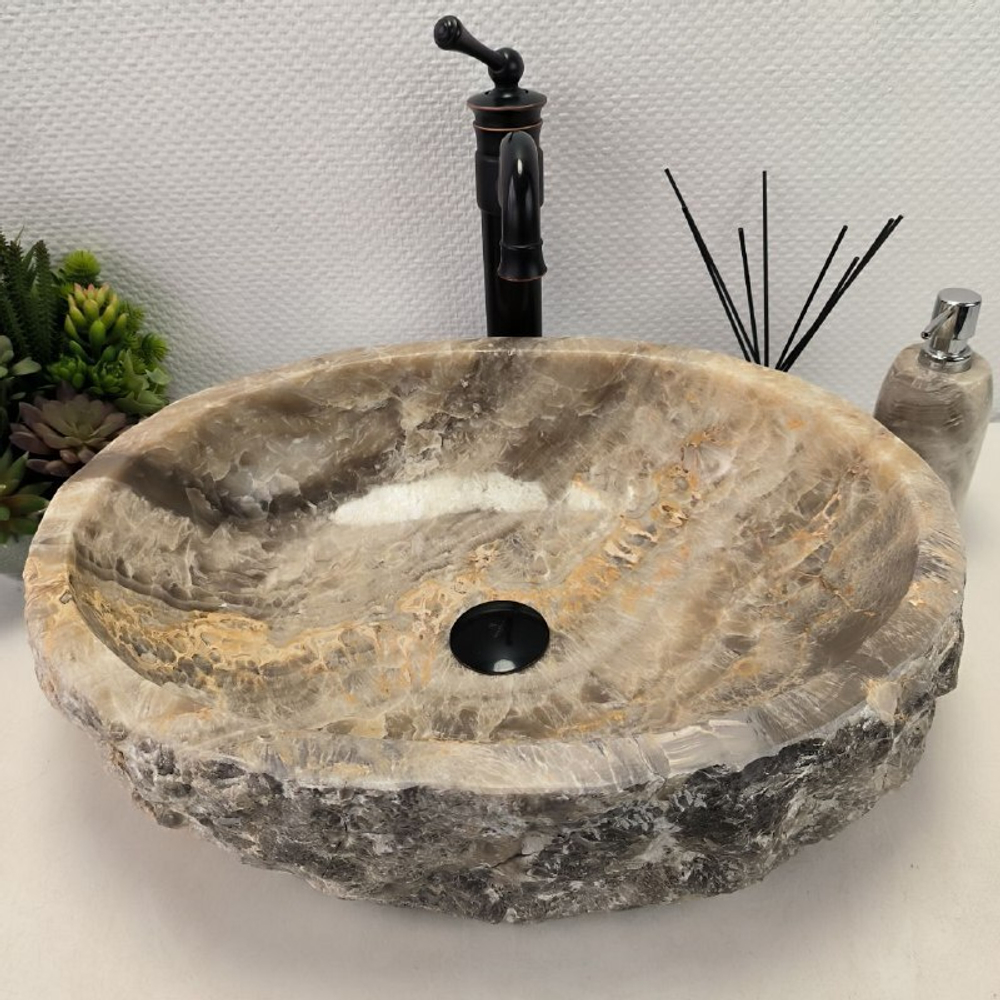Раковина из оникса Erozy Grey EO-62291 53*41*15 0093