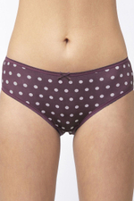 Фиолетовые трусики-слипы в горох (Размер: S) (Цвет: фиолетовый с белым)
