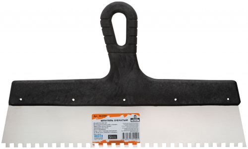 Шпатель зубчатый 6 мм, нержавеющая сталь, пластиковая ручка Master Color