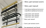 Карниз профильный алюминиевый однорядный "Мини", цвет белый/золото