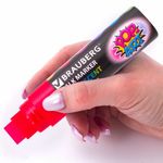 Маркер меловой "POP-ART" КРАСНЫЙ, 15 мм, сухостираемый, для гладких поверхностей, BRAUBERG, 151539