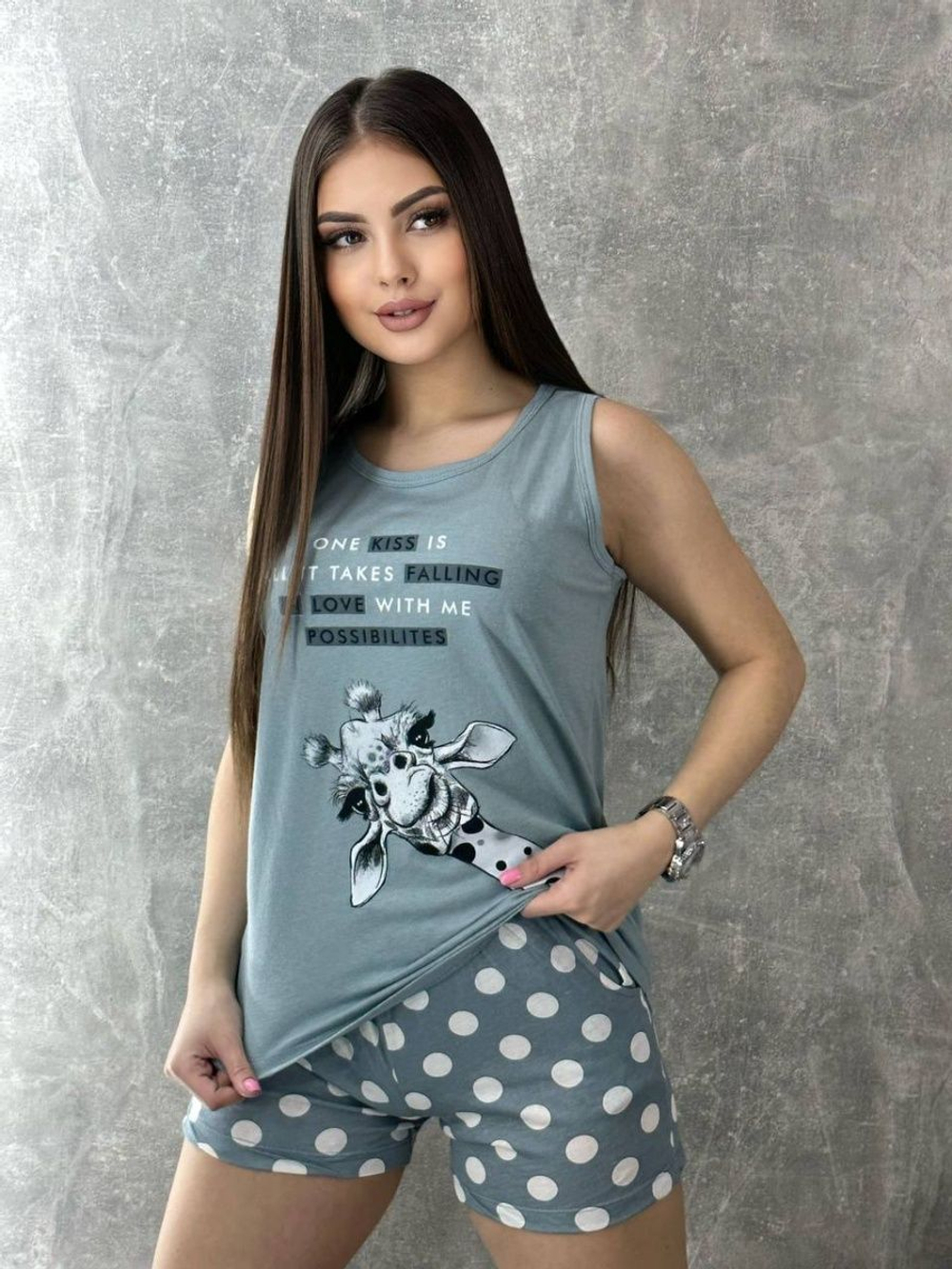 [m]Пижама женская шорты+майка П0003