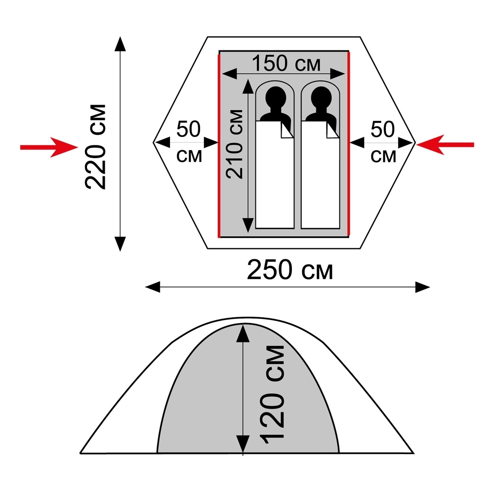 Tramp Lite Палатка Tourist 2 (зеленый)