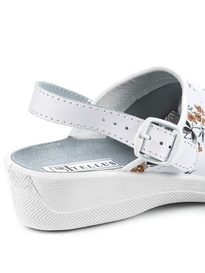 Сабо жен. 51-07/В (белый/цветоч. принт)