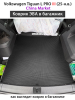 Коврик ЭВА в багажник авто для Volkswagen Tiguan L PRO III (25-н.в.)
