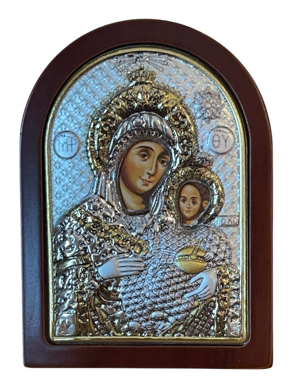 Икона Богородицы Вифлеемская, в посеребреном окладе