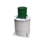 Станция биологической очистки Коло Веси Zorde 7 Midi самотечная/ 1400 л. в сутки / до 8 чел. / самотечный сброс / компрессорный аэрация (1500x1500x2380см;150кг;) - арт.560217