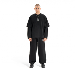 Лонгслив Питерский Щит Сияние Черный