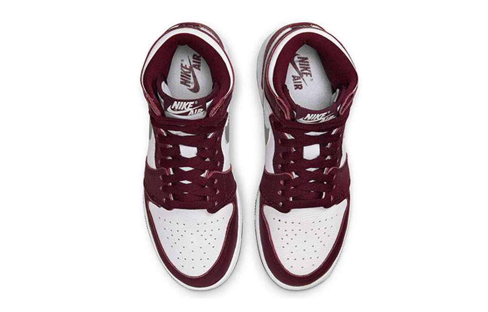 Jordan Air Jordan 1 Retro High OG 'Bordeaux' Comfortable Versatile Leather High top Basketball Shoes Burgundy Unisex