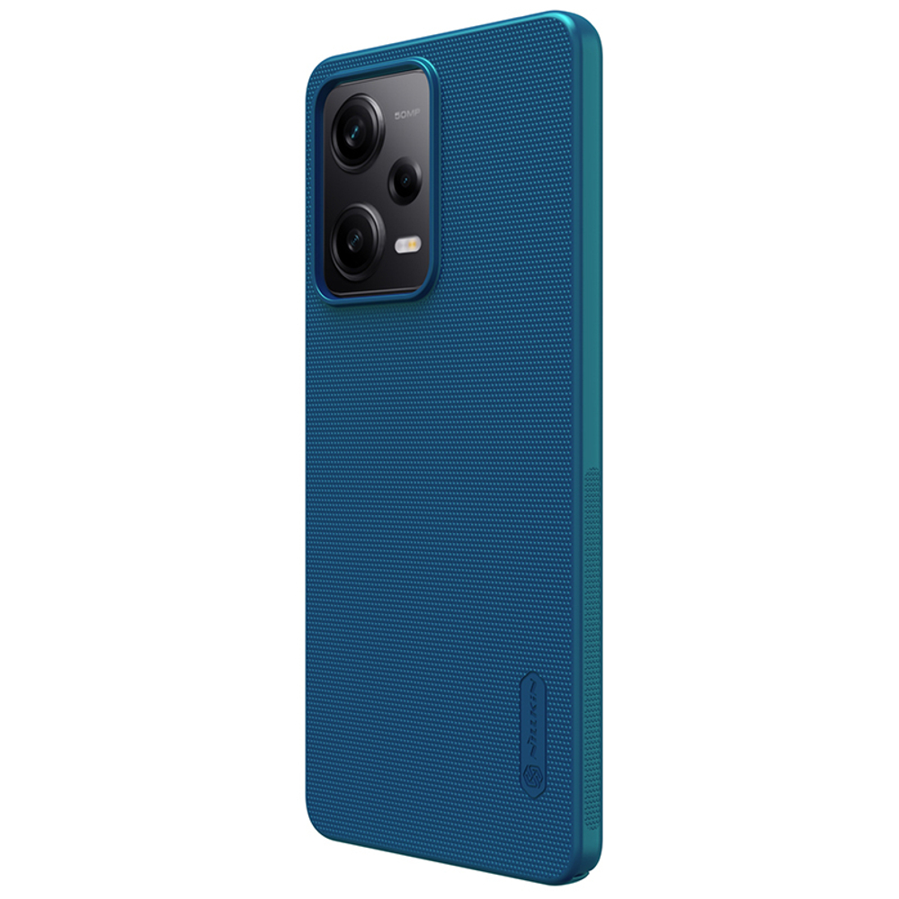 Жесткий чехол синего цвета от Nillkin для смартфон Xiaomi Redmi Note 12 Pro 5G и POCO X5 Pro 5G, серия Super Frosted Shield