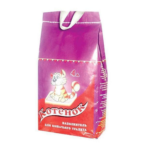 Котенок Минеральный наполнитель для кошачьего туалета, 4 л