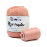 Пряжа Astra Premium (Астра Премиум) Пух норки / уп.1 мот. по 50 г, 290 м, 031 персиковый