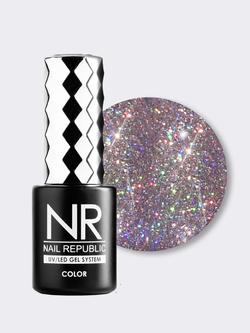 NR-415 Rose garden гель-лак, Мерцающий темно-розовый, 10 мл