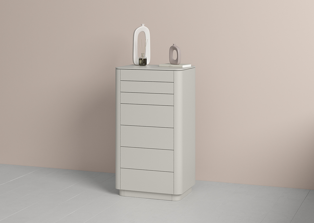 Комод Tammi высокии? 7 ящиков (серо-бежевый)