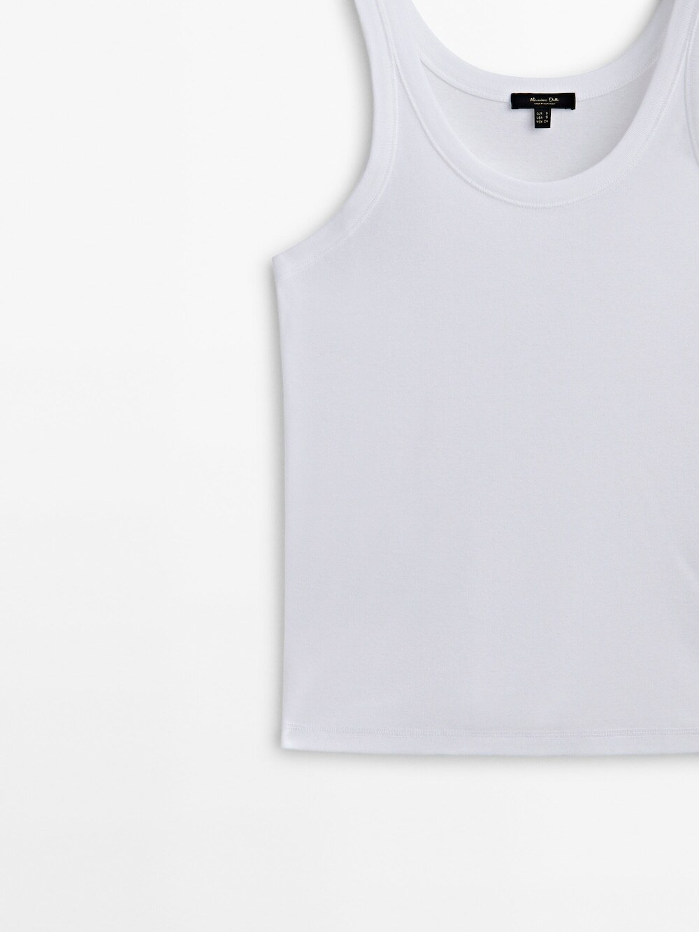 Massimo Dutti Топ из 100% хлопка с бретелями, белый