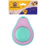 Игрушка для кошек мячик «Счастливый хвост!», цвет фиолетовый/зеленый, 6*4,6см