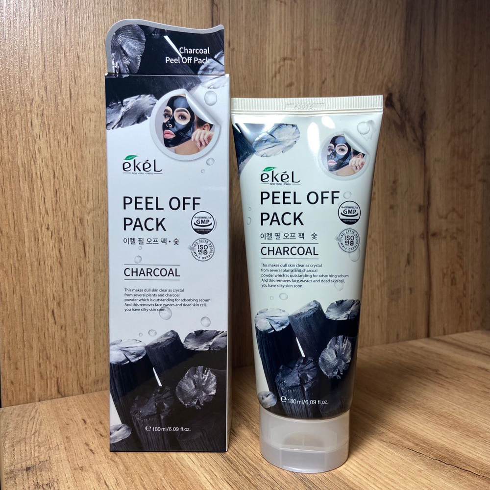 Маска-пленка для лица Ekel Peel Off Pack Charcoal Древесный уголь 180 мл