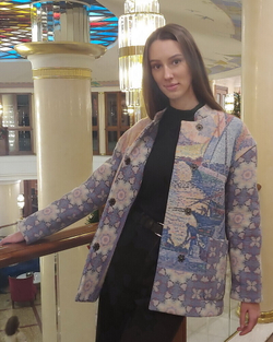 Куртка "Сен-Тропе", по мотивам морского пейзажа Поля Синьяка "Порт Сен-Тропе"