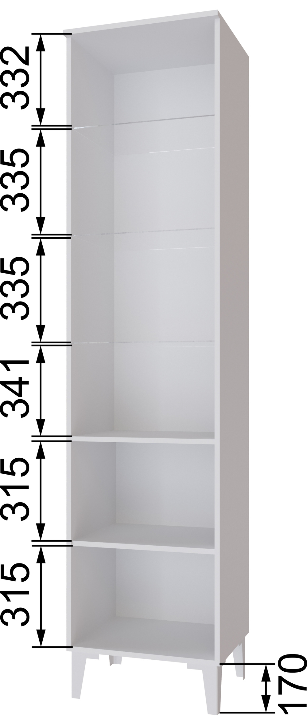 Гостиная Толедо Пенал-витрина ТШ-1