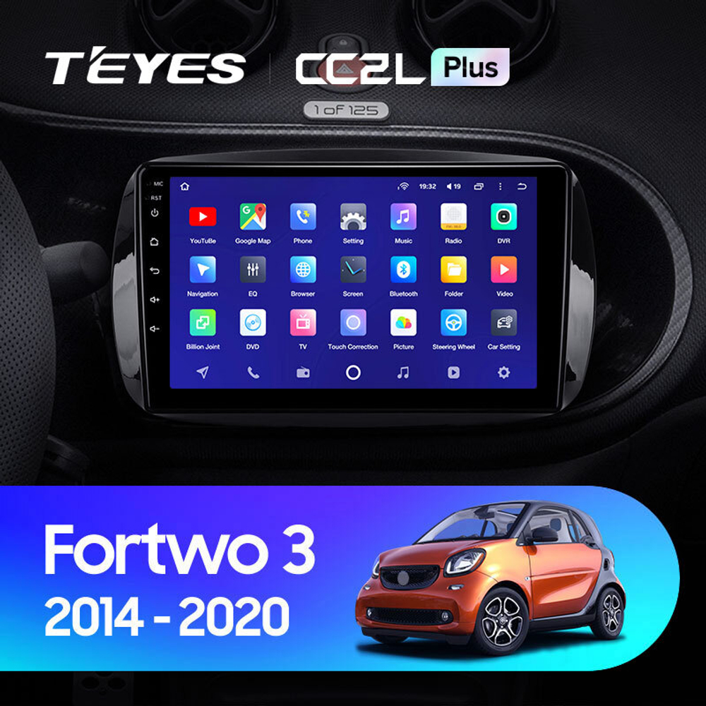 Teyes CC2L Plus 9"для Mercedes Benz Smart Fortwo 3 2014-2020