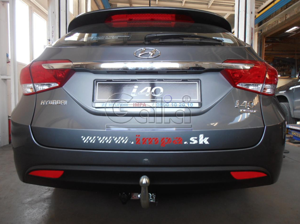 Фаркоп оцинкованный Galia H085A для Hyundai i40 седан/универсал 2012-(паспорт и сертификат в комплекте)(без электрики)