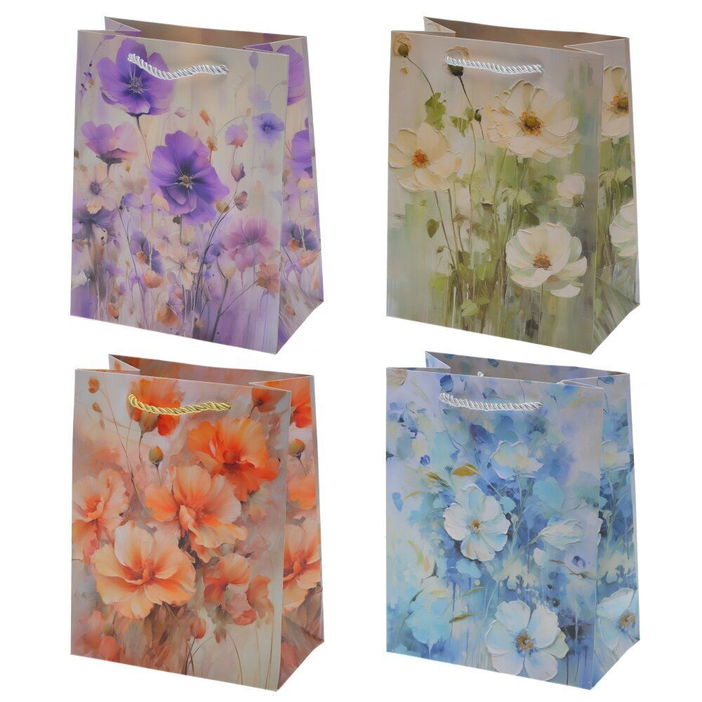 GAEM Пакет подарочный (бумага 210г/м2, блок 12шт), L18 W10 H23 см, 4в.