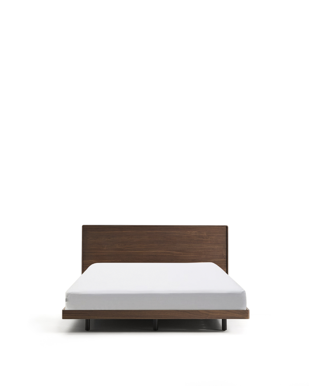 Кровать Norlen из орехового шпона с темной отделкой LED 160 x 200 см