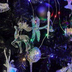 ULD-E0120-120-STA MULTI IP44 Гирлянда светодиодная Лучи росы. 1.2м. 10 нитей. 120 светодиодов. Разноцветный свет. Провод прозрачный. ТМ Uniel