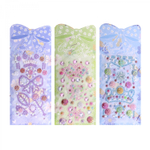 Наклейки-стразы Alingar, акриловые, "Праздничное ассорти", цветочки, звездочки, корона, пакет с европодвесом