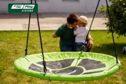 Качели SLP SYSTEMS 3 секции + лодочка красное + качели TS40 + сиденье гибкое желтое