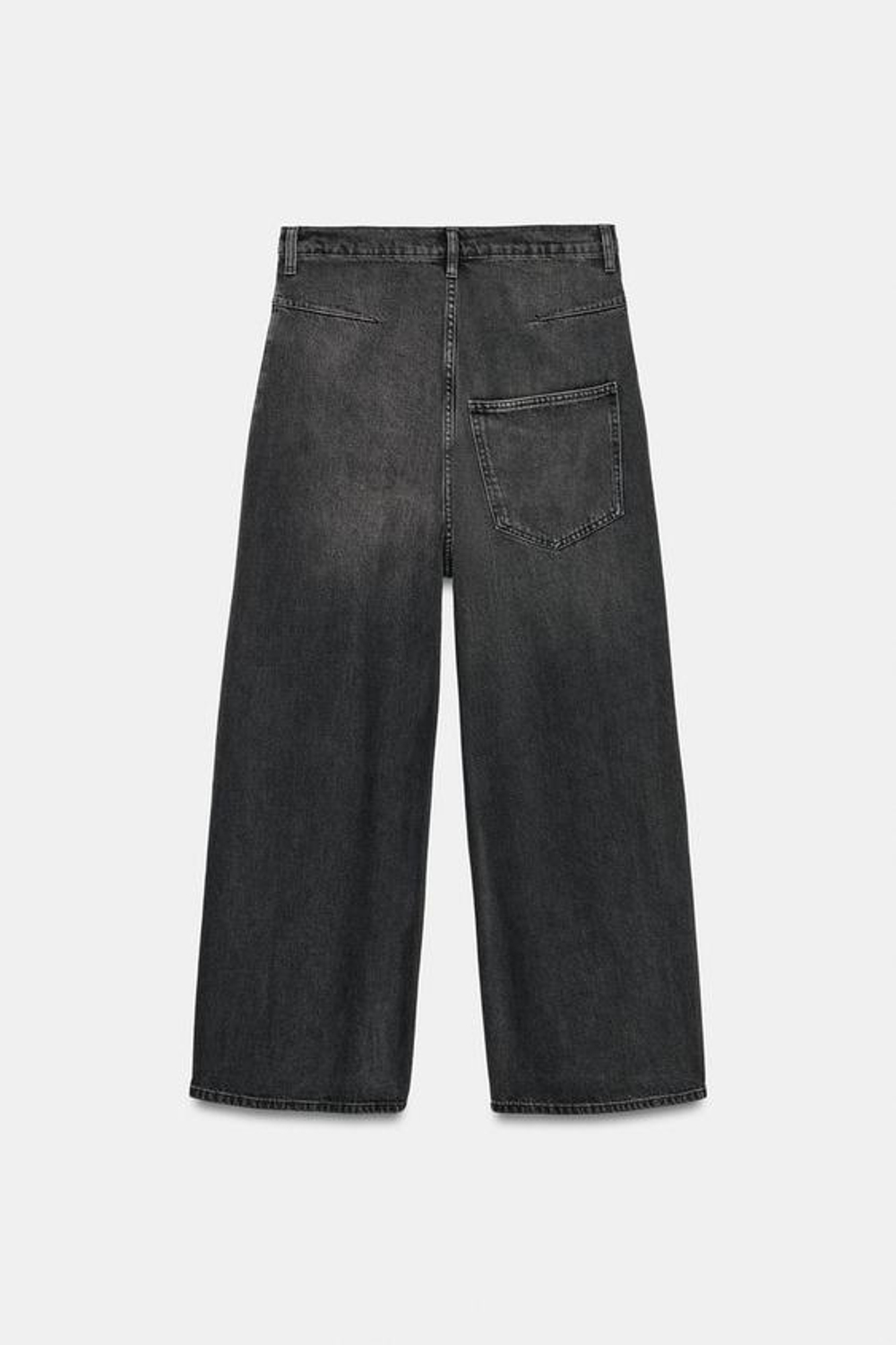 ZARA ДЖИНСЫ ZW COLLECTION СВОБОДНОГО КРОЯ BAGGY LEG С НИЗКОЙ ПОСАДКОЙ, ЧЕРНЫЙ