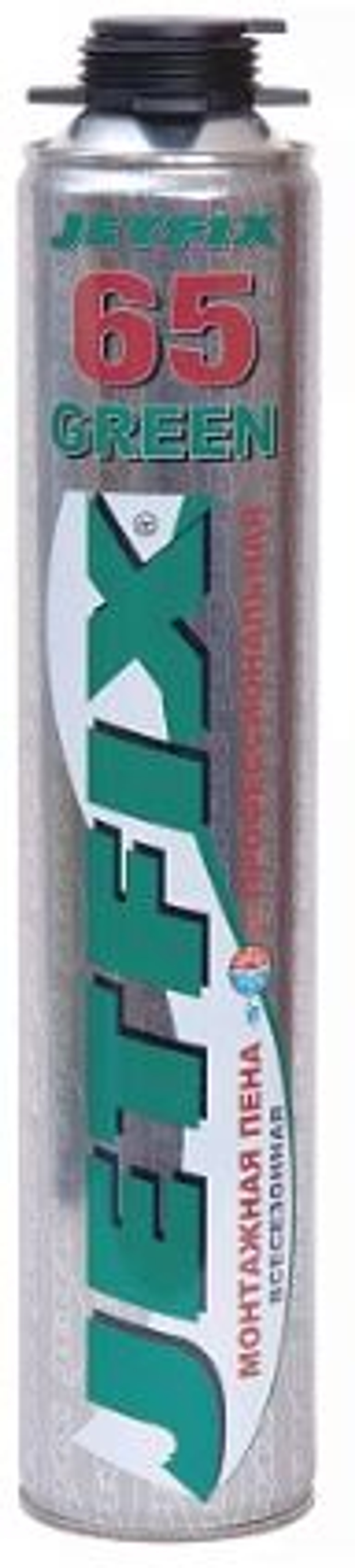 Пена монтажная "JETFIX-GREEN" PRO 65 лит. 800 мл. Всесезонная  (16шт) 10034