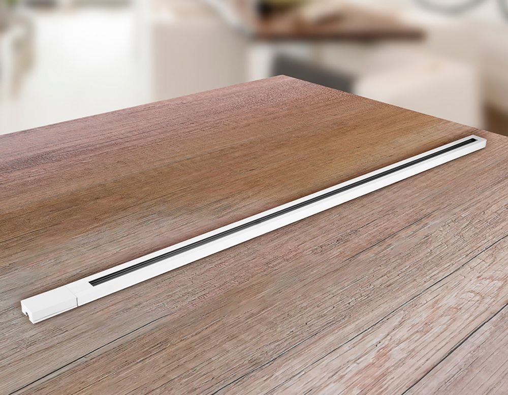 Ambrella Трековый шинопровод однофазный 1м, с сетевым вводом и заглушкой Track System GL7001