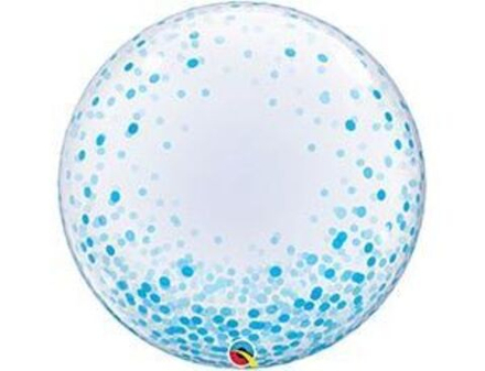 П BUBBLE DECO 24" Конфетти голубое