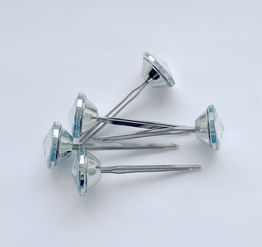 Стразы 25 мм на двойной ножке