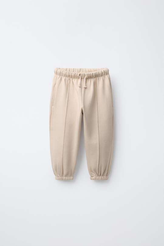 ZARA БРЮКИ BALLOON ИЗ ПОЛАРФЛИСА, ЭКРЮ