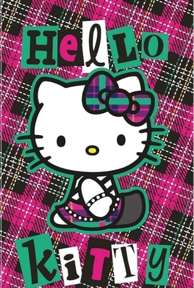 Блокнот А7 40л клетка,на скрепке "Hello Kitty-3" (Центрум)