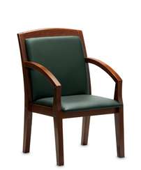 Кресло для посетителей Zurich DL зелёная кожа