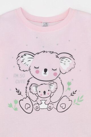 пижама  для девочки  К 1606/нежно-розовый,забавные коалы