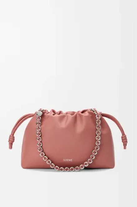 Loewe Сумка Flamenco среднего размера из мягкой кожи ягненка наппа, красноватый