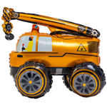 Шар Фольгированный Кран строительный (Оранжевый)