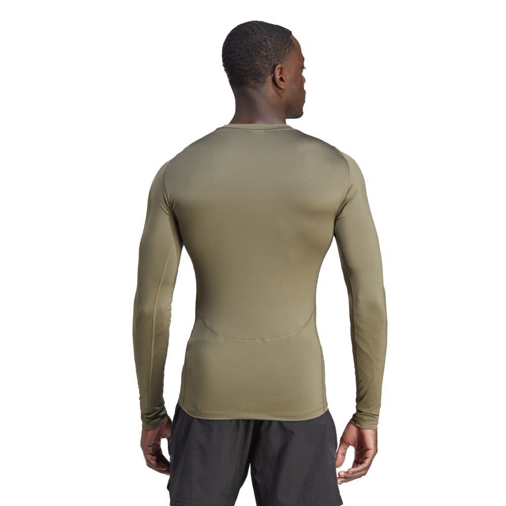 Баскетбольная футболка Adidas Techfit Training Long Sleeve Tee Green